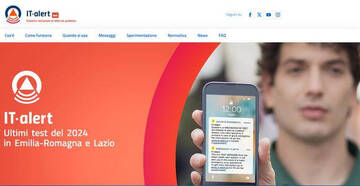 Martedì 3 dicembre simulazione del Sistema di allarme pubblico "IT-Alert"