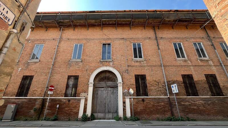 Il cantiere per la messa in sicurezza di Palazzo Melli